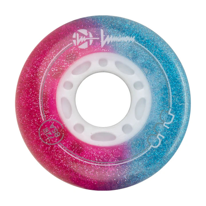 LUMINOUS: LED INLINE WHEELS - DUO GALAXY PURPLE 72mm