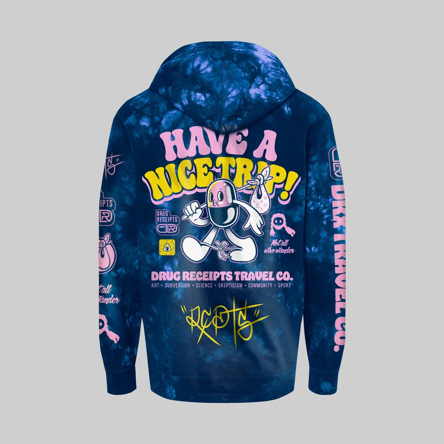 DRUG RECEIPTS DRx Travel Co. Hoodie (by Arlo Eisenberg)