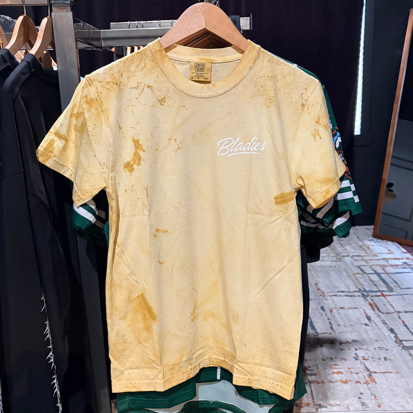 BLADIES: Distressed Yellow Tee