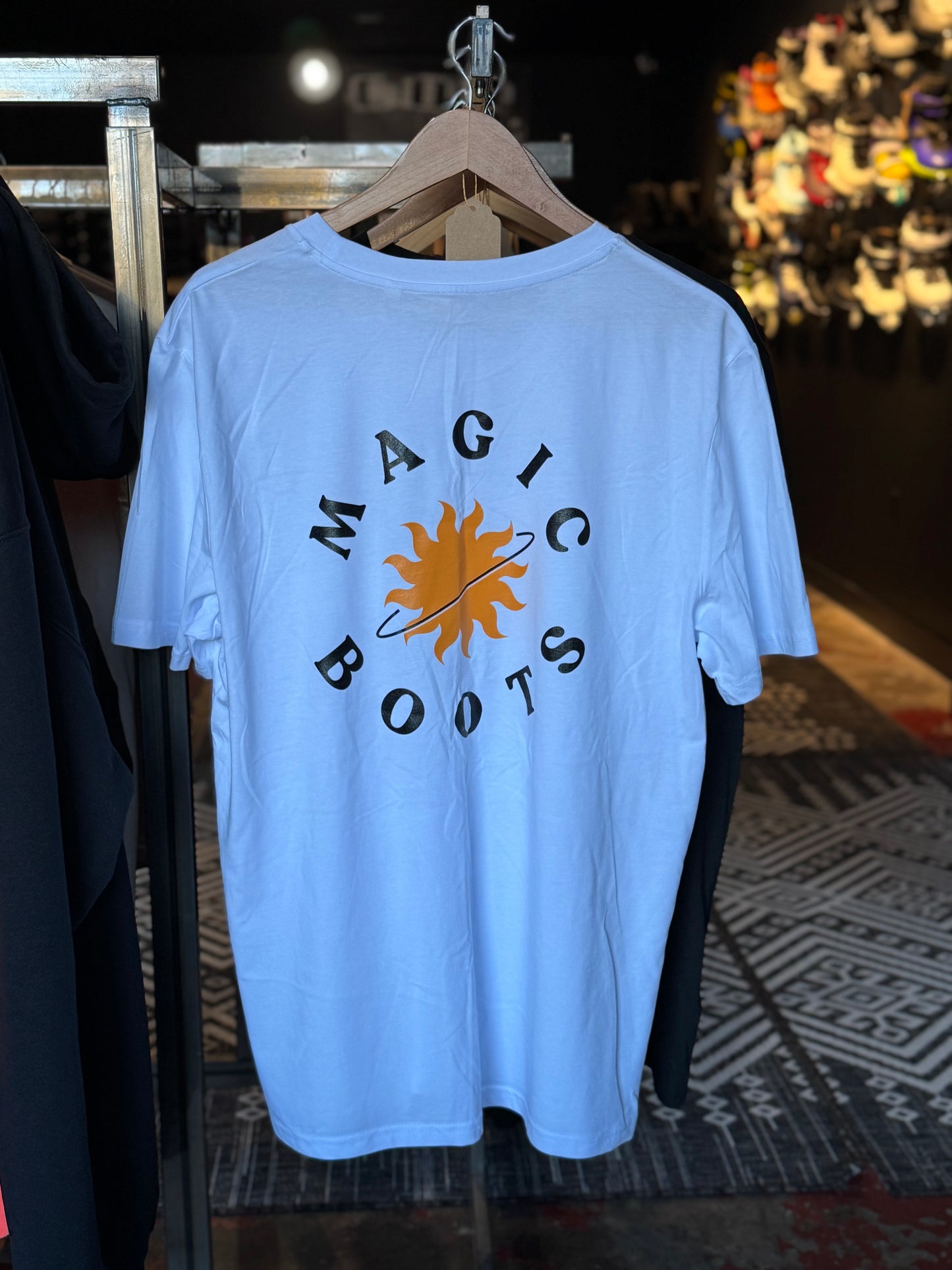 MAGIC BOOTS: Logo White T-Shirt