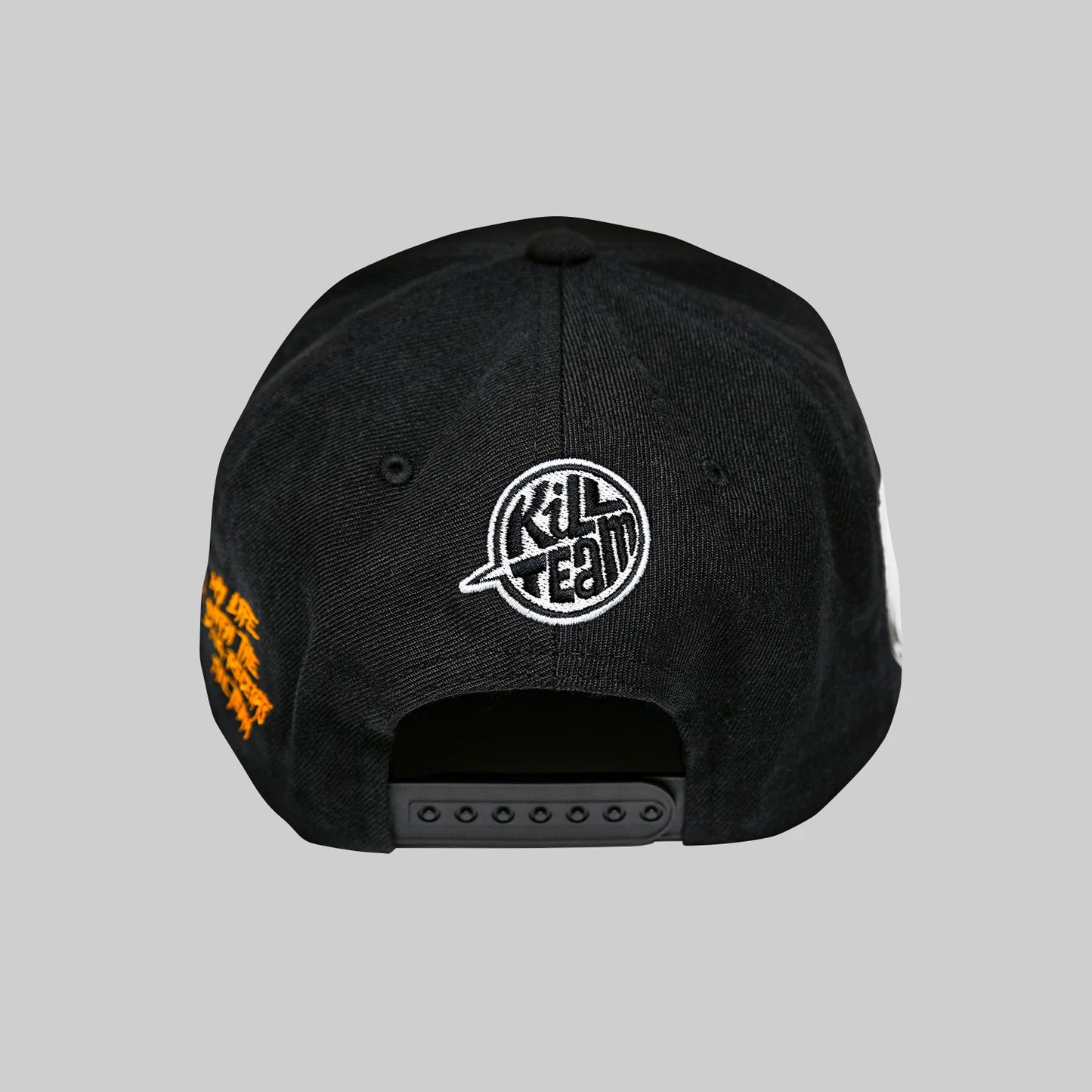 DRUG RECEIPTS Kill Team Mask Snapback – Black (Halloween Edition) By Arlo Eisenberg